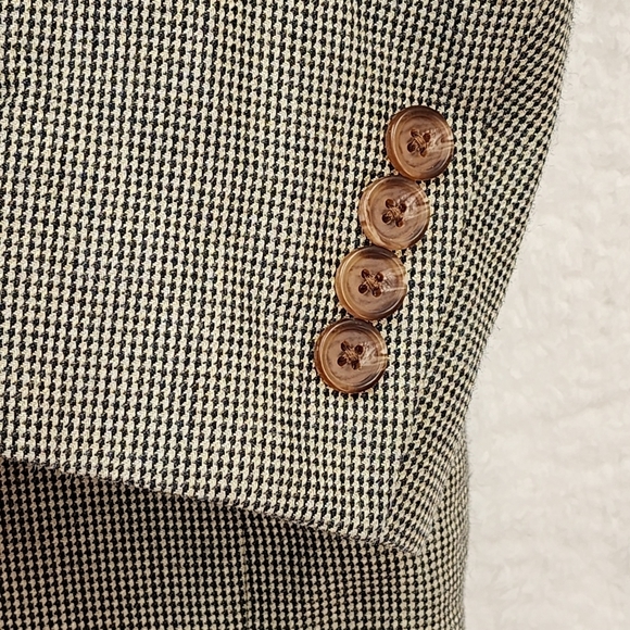Lauren Ralph Lauren Men's Silk-Wool Blend Micro-Houndstooth Blazer - 44L - Picture 5 of 8